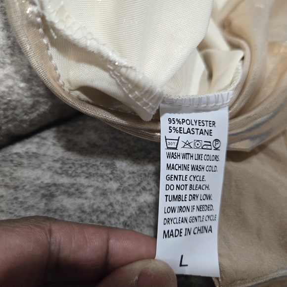 Shiny Metallic Gold Romper - Picture 5 of 5